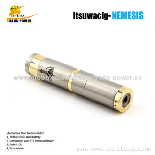China Manufacture New Mechanical Electronic Cigarette Modes, Nemesis Mode Fit for 18350 Battery